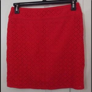 Saint Tropez West Eyelet Skirt Fully Lined Coral 8